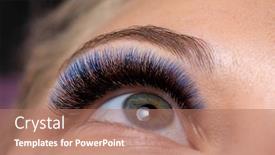  Presentation with blue eyes - Presentation consisting of blue-eyelash-extension-with-diferent background and a coral colored foreground