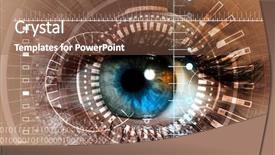  Presentation with personality - Colorful PPT layouts enhanced with blue eyes technology - scanning for personality identification backdrop and a tawny brown colored foreground