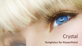  Presentation with blue eyes - Presentation having blue eyes background and a lemonade colored foreground