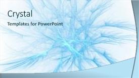  Presentation with fantasy - Presentation with blue fantasy snowflake on white background background and a sky blue colored foreground