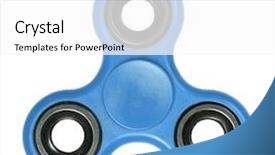  Presentation with blue - Slide deck enhanced with blue fidget spinner isolated background and a  colored foreground