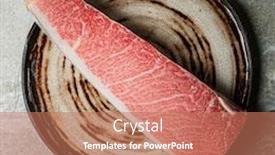  Presentation with tuna - PPT layouts featuring blue-fin-tuna-otoro-luxe background and a coral colored foreground