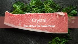  Presentation with tuna - Cool new slides with blue-fin-tuna-otoro-luxe backdrop and a coral colored foreground