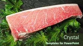  Presentation with tuna - Amazing slide deck having blue-fin-tuna-otoro-luxe backdrop and a tawny brown colored foreground