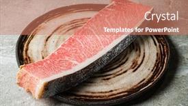  Presentation with tuna - Presentation theme enhanced with blue-fin-tuna-otoro-luxe background and a coral colored foreground
