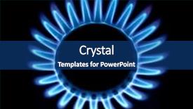  Presentation with blue fire - Amazing theme having blue fire of a gas backdrop and a ocean colored foreground