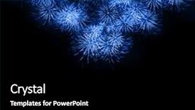  Presentation with blue night - PPT theme featuring festive fire works display - blue fireworks over night sky background and a black colored foreground