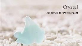  Presentation with sea glass - Theme featuring blue-fish-shape-sea-glass background and a lemonade colored foreground