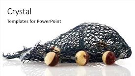  Presentation with fishing net - Amazing theme having blue fishing net with corks backdrop and a white colored foreground