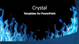  Presentation with blue flame - Presentation featuring blue flame half frame isolated background and a black colored foreground