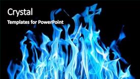  Presentation with blue flame - Presentation enhanced with blue flame isolated on black background and a black colored foreground
