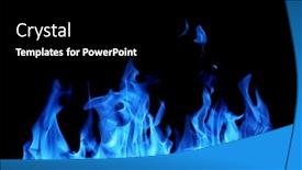 Presentation with blue flame - Presentation featuring blue-flame-isolated-on-black background and a black colored foreground