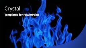  Presentation with blue flame - Presentation design consisting of blue-flame-isolated-on-black and a black colored foreground