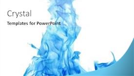  Presentation with blue flame - Presentation with blue-flame-isolated-on-white background and a white colored foreground