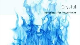  Presentation with blue flame - PPT layouts with blue-flame-isolated-on-white background and a cool aqua colored foreground