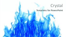 Presentation with blue flame - Slide set having blue-flame-isolated-on-white background and a cool aqua colored foreground