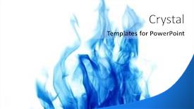  Presentation with blue flame - Presentation having blue-flame-isolated-on-white background and a white colored foreground