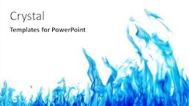  Presentation with blue flame - Slides featuring blue-flame-isolated-on-white background and a white colored foreground
