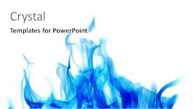  Presentation with blue flame - Slides with blue-flame-isolated-on-white background and a white colored foreground