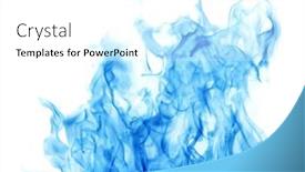  Presentation with blue flame - PPT theme having blue-flame-isolated-on-white background and a white colored foreground