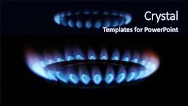  Presentation with blue gas flame - Audience pleasing presentation theme consisting of blue flame of gas over black background backdrop and a navy blue colored foreground