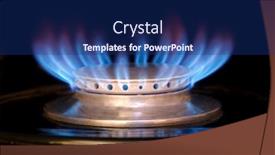  Presentation with blue gas flame - Beautiful presentation theme featuring blue-flame-on-a-gas backdrop and a navy blue colored foreground