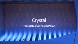  Presentation with gas utility - Presentation design with blue flames of a gas background and a ocean colored foreground