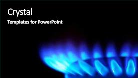  Presentation with blue gas flame - Cool new presentation theme with blue flames of gas stove backdrop and a black colored foreground