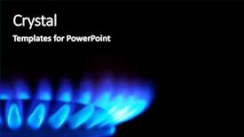  Presentation with dark blue - Beautiful presentation featuring blue flames of gas stove backdrop and a black colored foreground