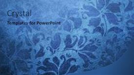  Presentation with blue floral - Theme with cool page - blue floral wallpaper background and a teal colored foreground