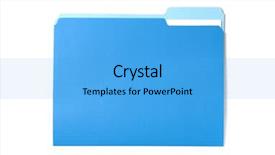  Presentation with file folder - Audience pleasing slides consisting of blue folder backdrop and a light blue colored foreground
