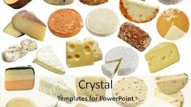  Presentation with white cheese - Colorful slide set enhanced with blue food - cheese collection isolated on white backdrop and a lemonade colored foreground