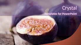  Presentation with blue food - Slides with blue food - ripe fig fruits background and a violet colored foreground