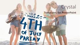  Presentation with millennials - Presentation theme consisting of blue-fourth-of-july-graphic background and a lemonade colored foreground