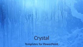  Presentation with winter blue - Slides having blue frost background closeup frozen background and a light blue colored foreground