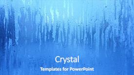  Presentation with ice frozen - Amazing PPT theme having blue frost background closeup frozen backdrop and a teal colored foreground