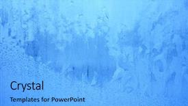 Presentation with ice frozen - Colorful PPT theme enhanced with blue frost background closeup frozen backdrop and a light blue colored foreground