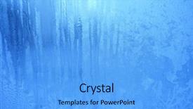  Presentation with ice frozen - Audience pleasing slide deck consisting of blue frost background closeup frozen backdrop and a light blue colored foreground
