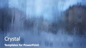  Presentation with winter ice - Slides enhanced with blue frost background closeup frozen background and a teal colored foreground