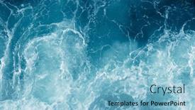  Presentation with sea water - Cool new presentation theme with blue-frothy-surface-of-sea backdrop and a light blue colored foreground