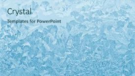  Presentation with winter blue - Colorful PPT theme enhanced with blue frozen glass winter background backdrop and a sky blue colored foreground