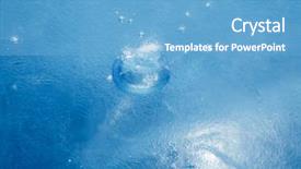  Presentation with frozen ice cold fish - Presentation theme featuring blue frozen texture of ice background and a light blue colored foreground