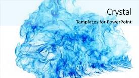  Presentation with blue fire - Theme consisting of blue gas fire over white background and a arctic colored foreground