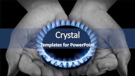  Presentation with black hands - Slides featuring blue gas in hands background and a ocean colored foreground