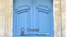  Presentation with blue - PPT theme with building paints - blue gate background and a light blue colored foreground