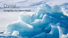  Presentation with iceberg - Presentation theme consisting of blue-glacial-iceberg-detail background and a light blue colored foreground