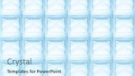  Presentation with brick wall texture - Amazing presentation theme having blue glass brick wall - seamless texture backdrop and a cool aqua colored foreground