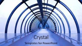  Presentation with blue hydrangeas - PPT layouts consisting of blue glass corridor with concentric background and a light blue colored foreground