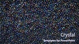  Presentation with soybean seed soy field seeding - PPT theme featuring blue glass seed bead background background and a wine colored foreground