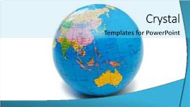  Presentation with dark blue world globe space - Audience pleasing PPT layouts consisting of blue globe isolated backdrop and a arctic colored foreground